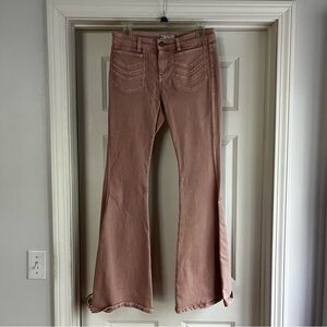 FREE PEOPLE OFF PINK FLARE JEAN